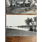 Vintage Indian Agency House Portage Wis RPPC Postcard + Wisconsin River 1940s