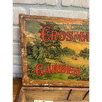 Original Antique Crosman Bros Garden Seeds Display Box Rochester, NY Flowers