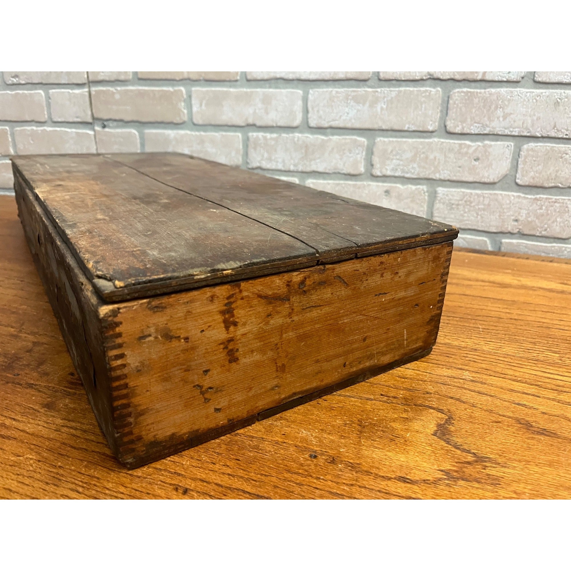 Original Antique Crosman Bros Garden Seeds Display Box Rochester, NY Flowers