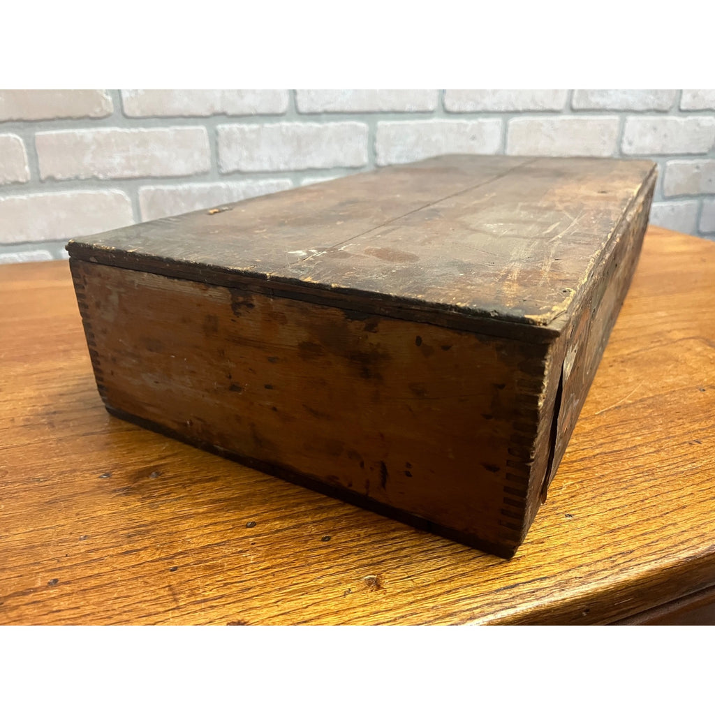 Original Antique Crosman Bros Garden Seeds Display Box Rochester, NY Flowers