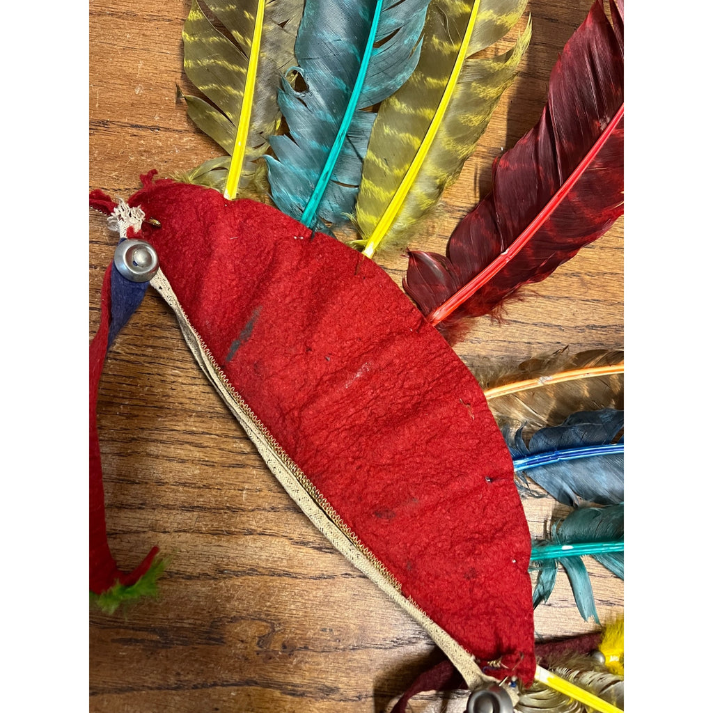 Vintage Hayward Wisconsin Souvenir Felt Indian Headress Native American Wis WI