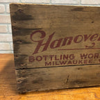 Vintage 1930s Hanover Bottling Works Milwaukee Wis Soda Wood Advertising Crate