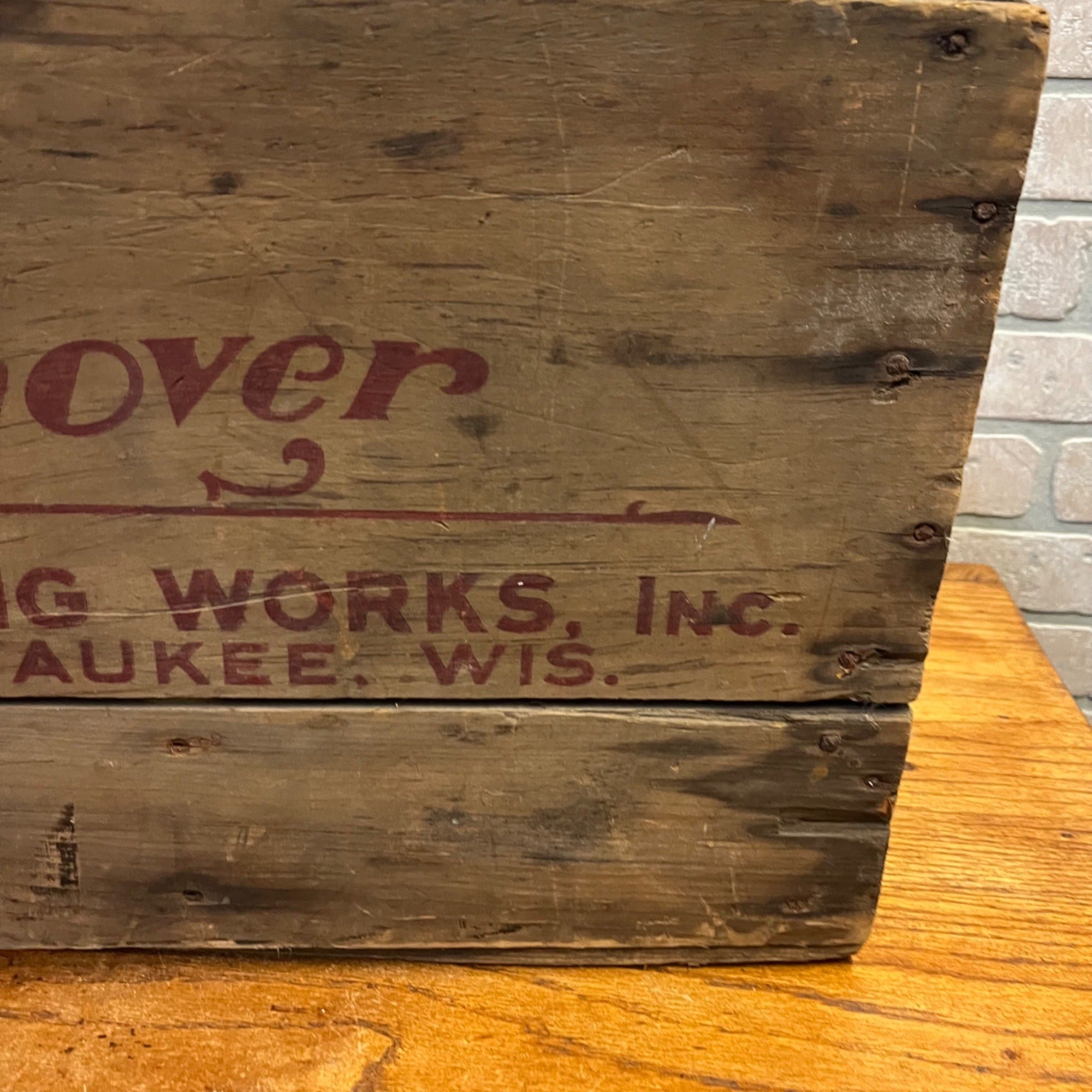 Vintage 1930s Hanover Bottling Works Milwaukee Wis Soda Wood Advertising Crate