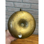 Antique Primitive Brass Candle Holder Finger Loop Farmhouse Country Colonial Decor