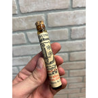 Vintagle Gold Medal Haarlem Oil Labeled Glass Medicine Bottle Tube Full Brooklyn, N.Y.