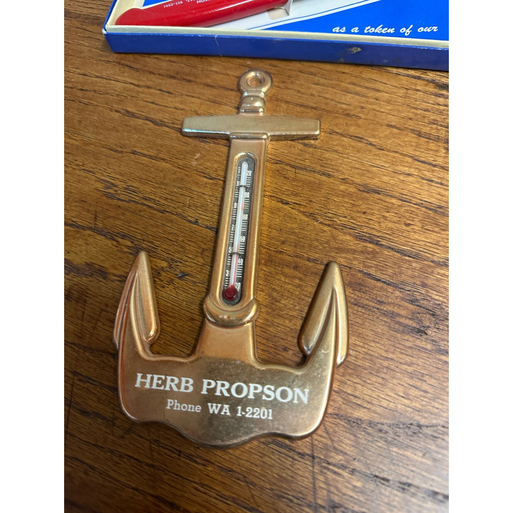 Vintage Herb Propson Livestock Milk Hauling Van Dyne Wisconsin Advertising Thermometer ++