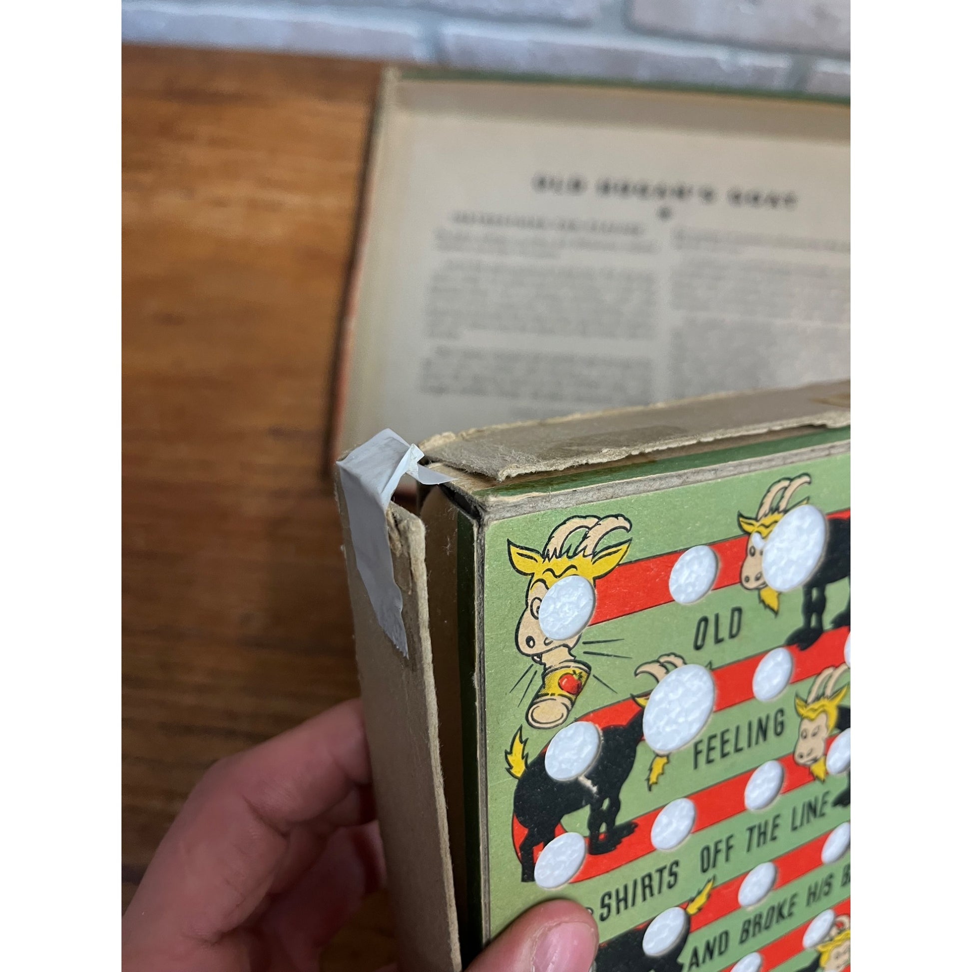 Vintage 1939 Whitman "Old Hogan's Goat" Marble Board Game Toy