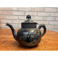 Vintage United States Silver Co Quadruple Plated Tea Pot Silver Plated Etched Floral