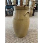 Antique L.M. Pierron Stoneware Salt Glaze 6 Gallon Butter Churn Crock Milwaukee