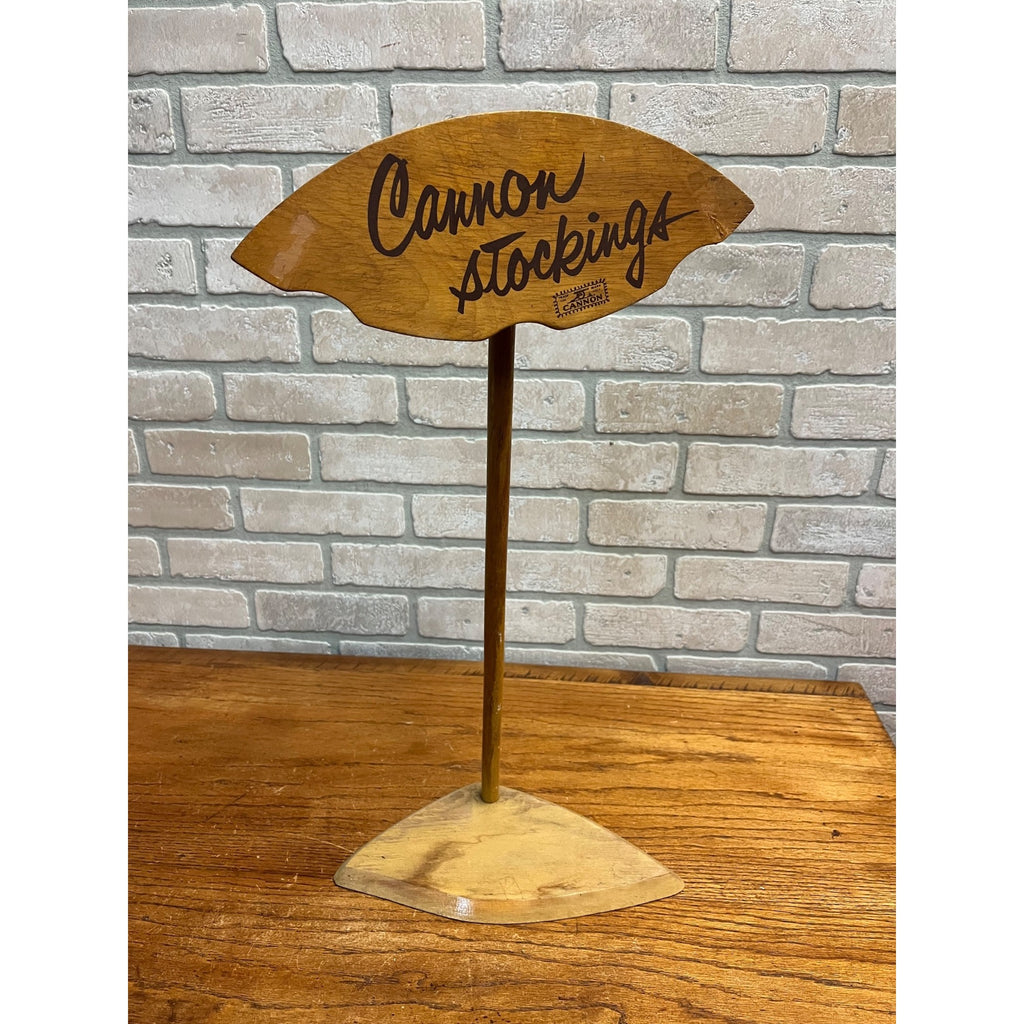 Vintage 1950s Cannon Stockings Ladies Pantyhose Store Display Sign Advertising