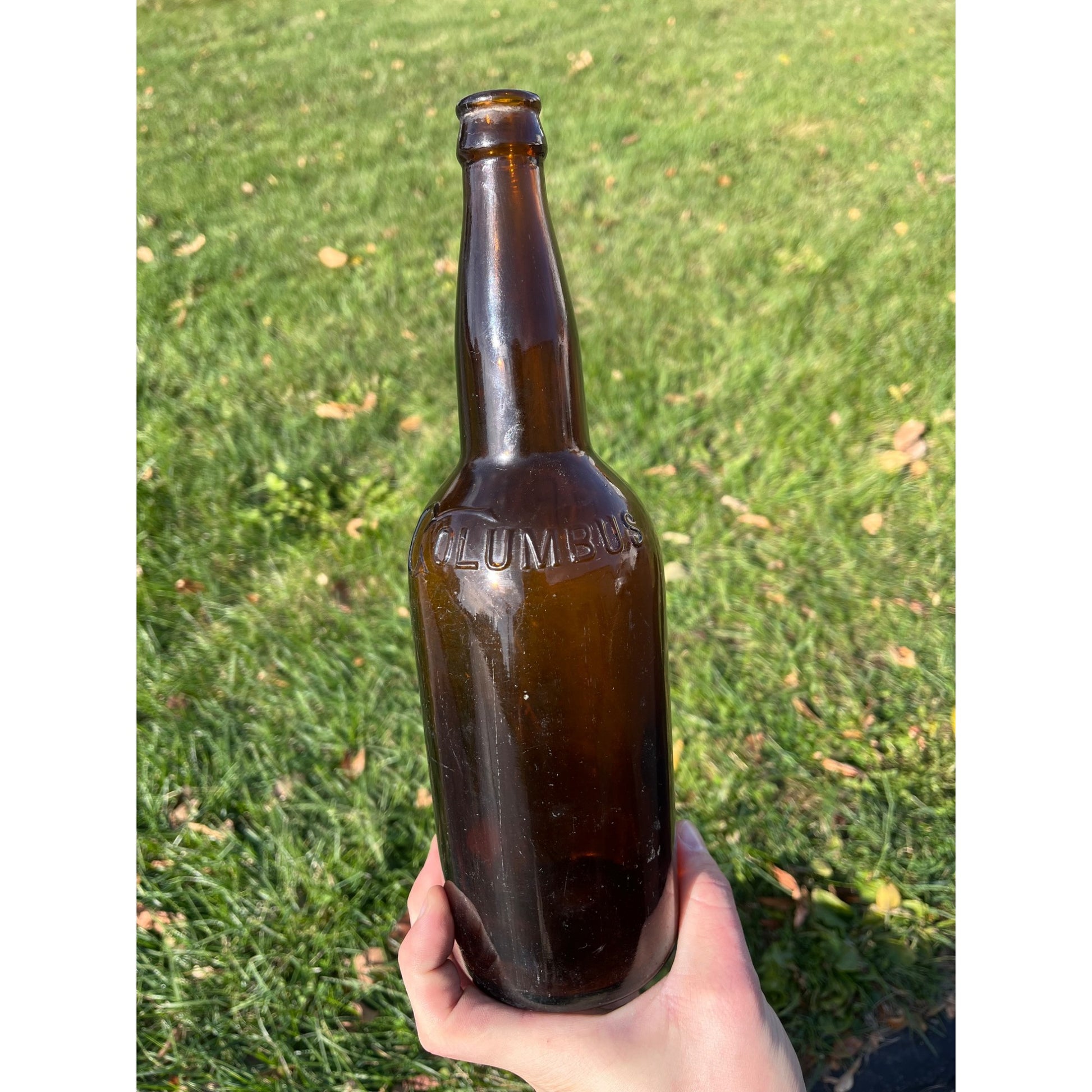 Vintage Kurth Brewing Co. Columbus Wisconsin QUART Pre-Pro Amber Beer Bottle