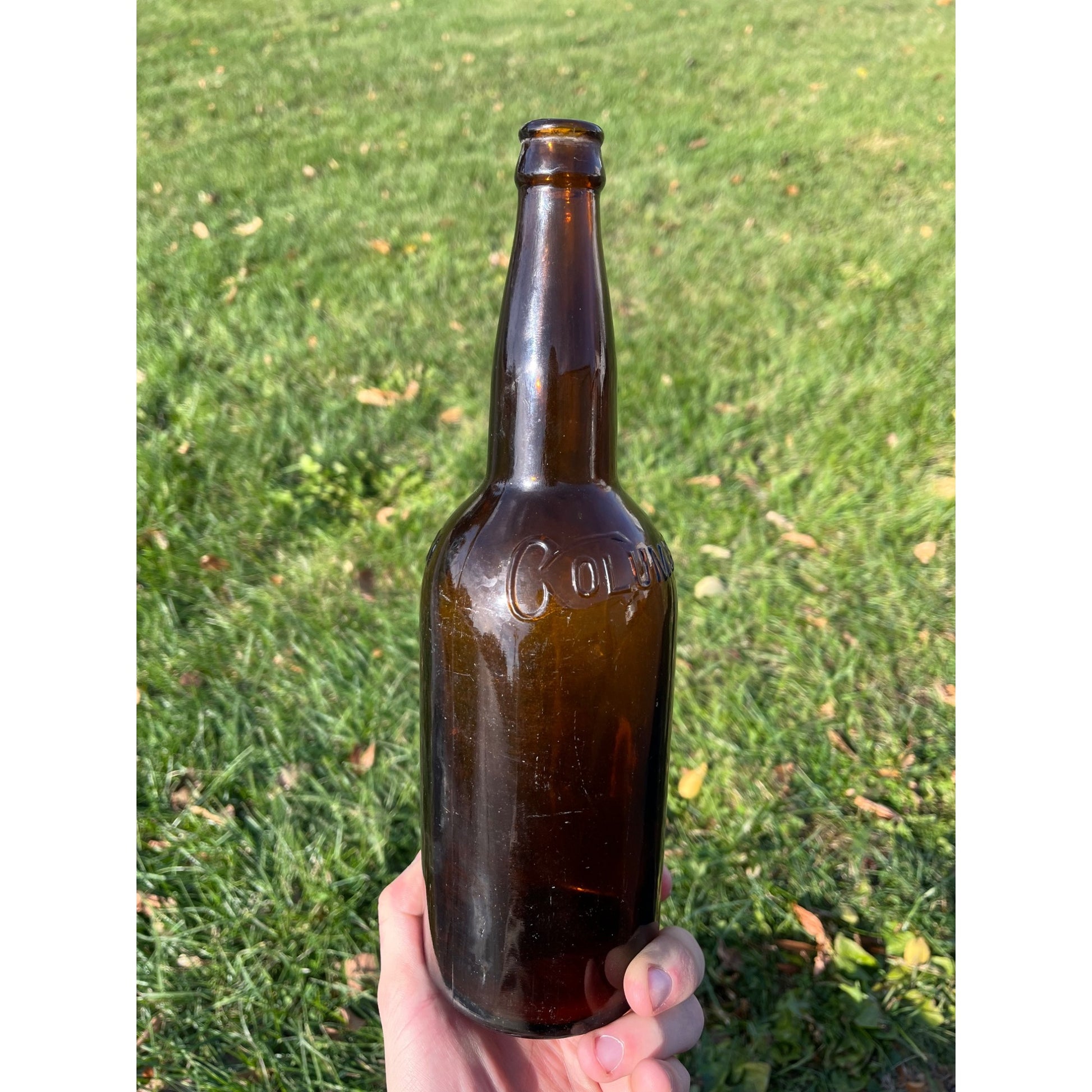 Vintage Kurth Brewing Co. Columbus Wisconsin QUART Pre-Pro Amber Beer Bottle
