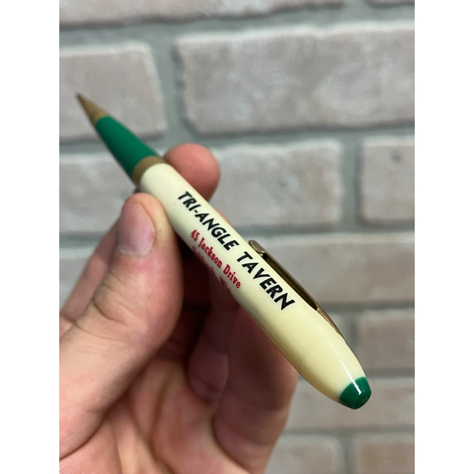 Vintage 1950s Oshkosh Wisconsin Tr-Angle Tavern Bar Advertising Pencil & Swizzle Sticks