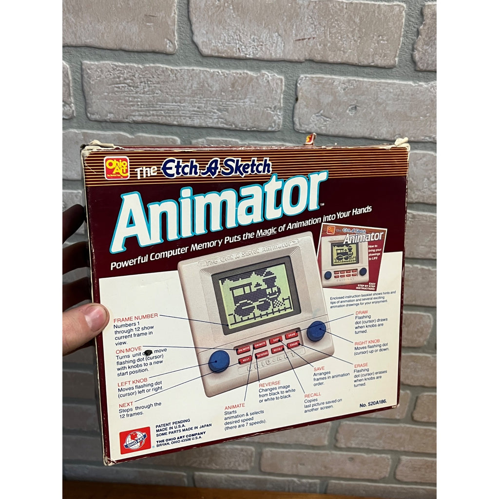 Etch-A-Sketch Animator 1986 Vintage, Made in USA by the Ohio Art Company TESTED WORKS