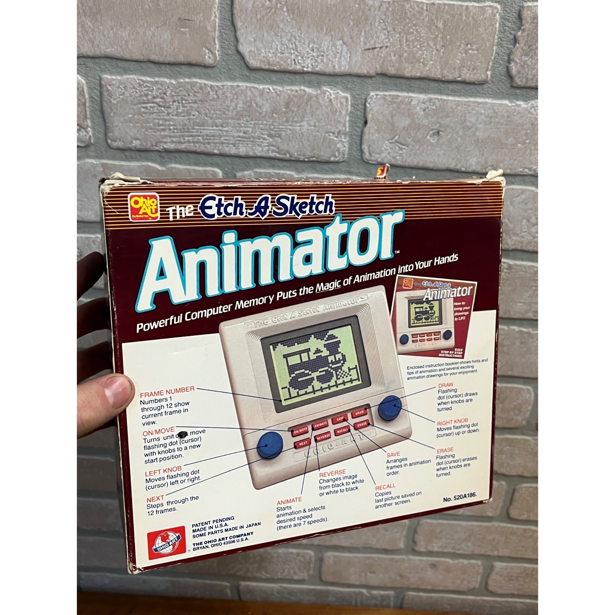 Etch-A-Sketch Animator 1986 Vintage, Made in USA by the Ohio Art Company TESTED WORKS