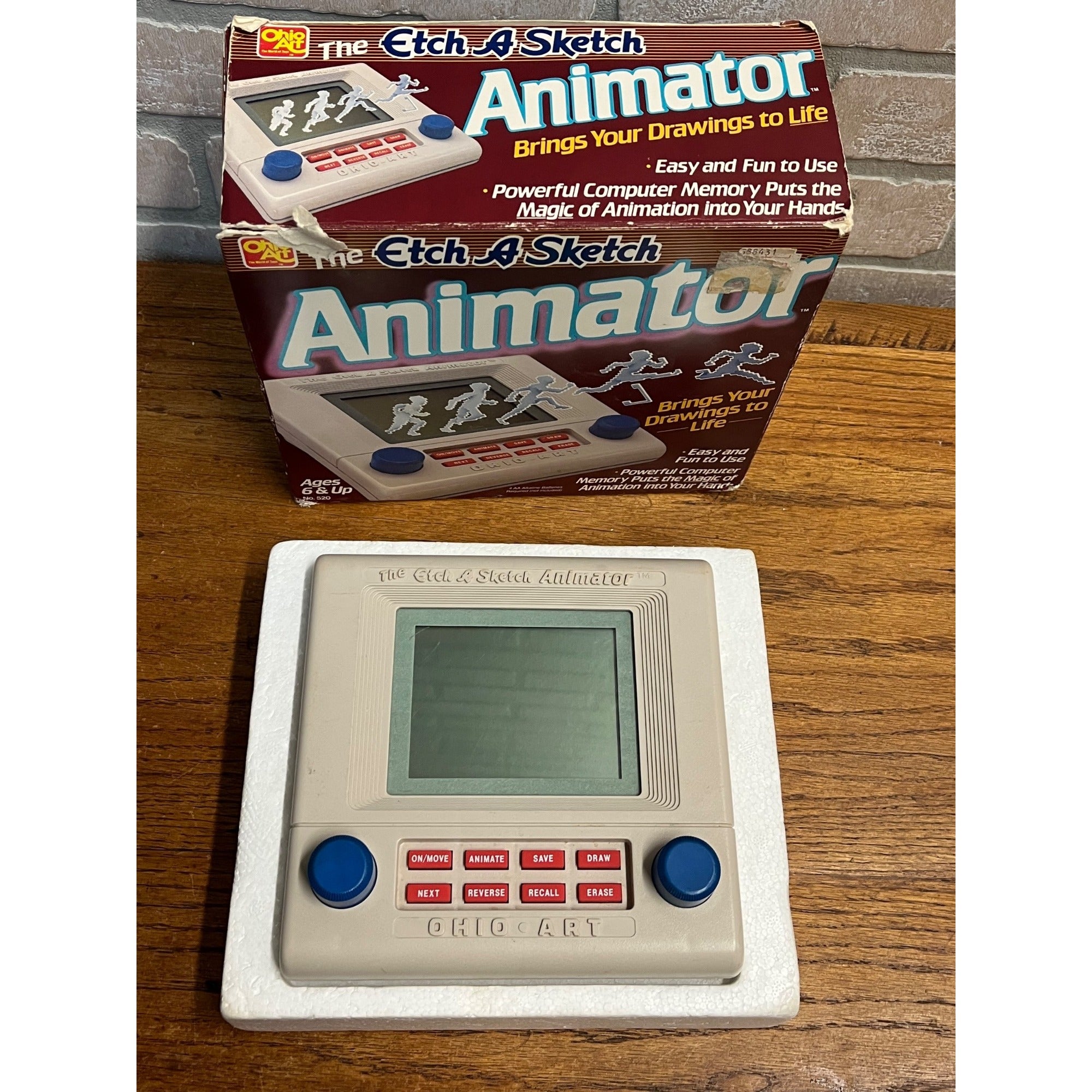 Etch-A-Sketch Animator 1986 Vintage, Made in USA by the Ohio Art Company TESTED WORKS