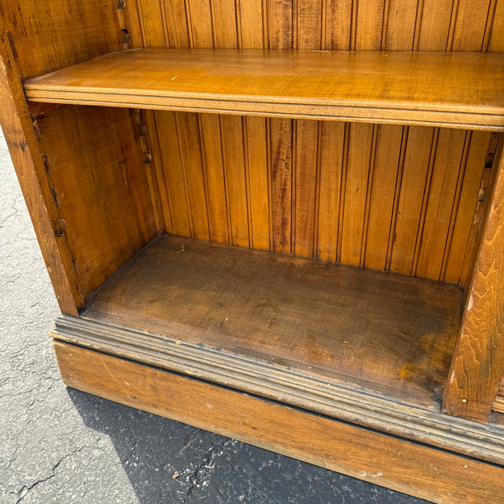 Antique Primitive Wainscoting Bookshelf / Book Case
