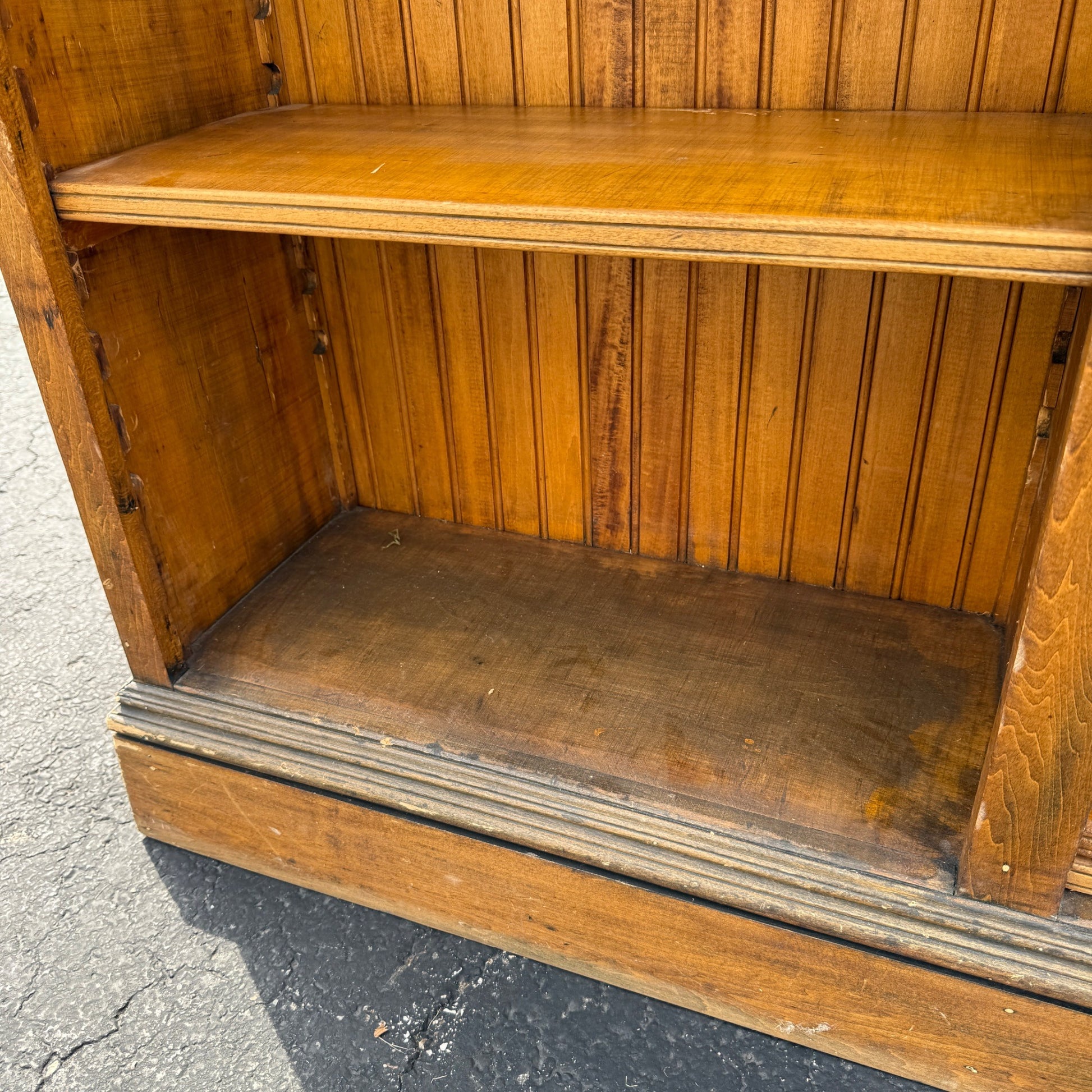 Antique Primitive Wainscoting Bookshelf / Book Case