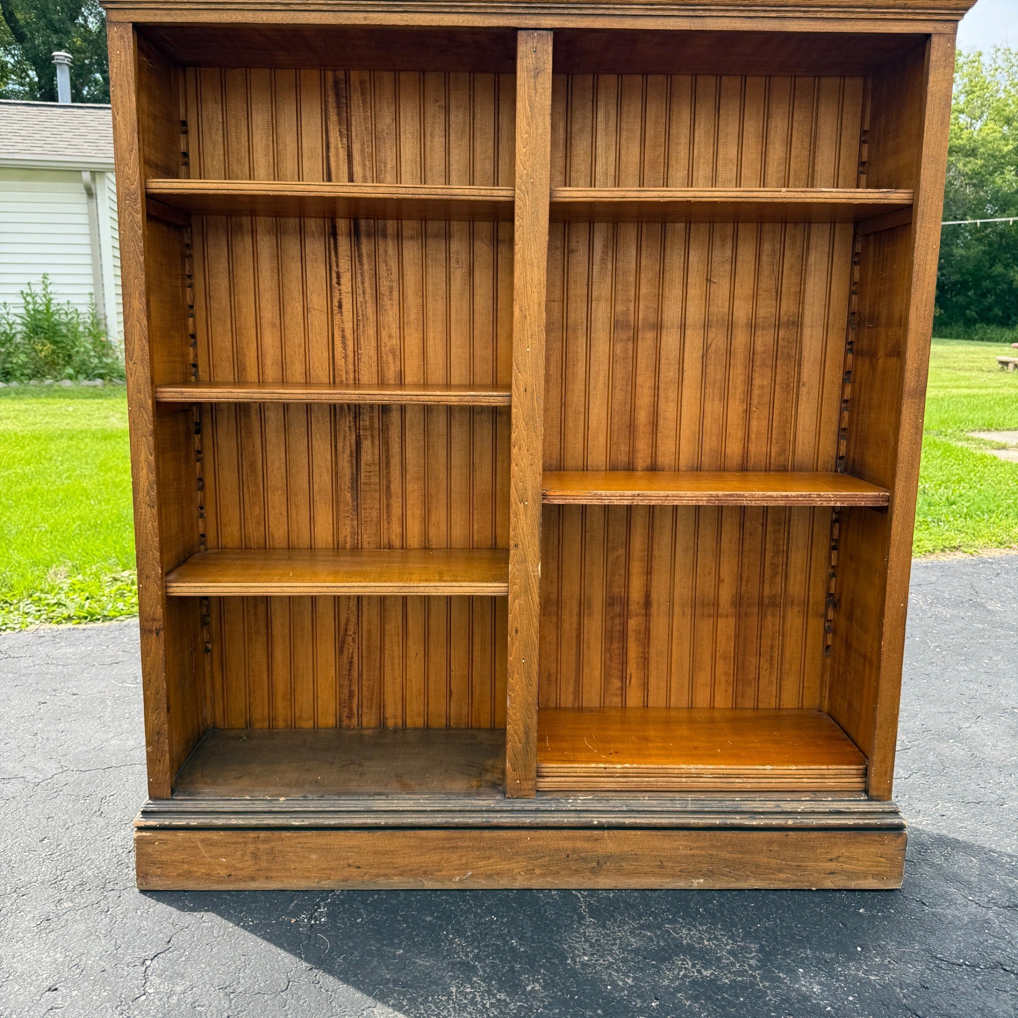 Antique Primitive Wainscoting Bookshelf / Book Case