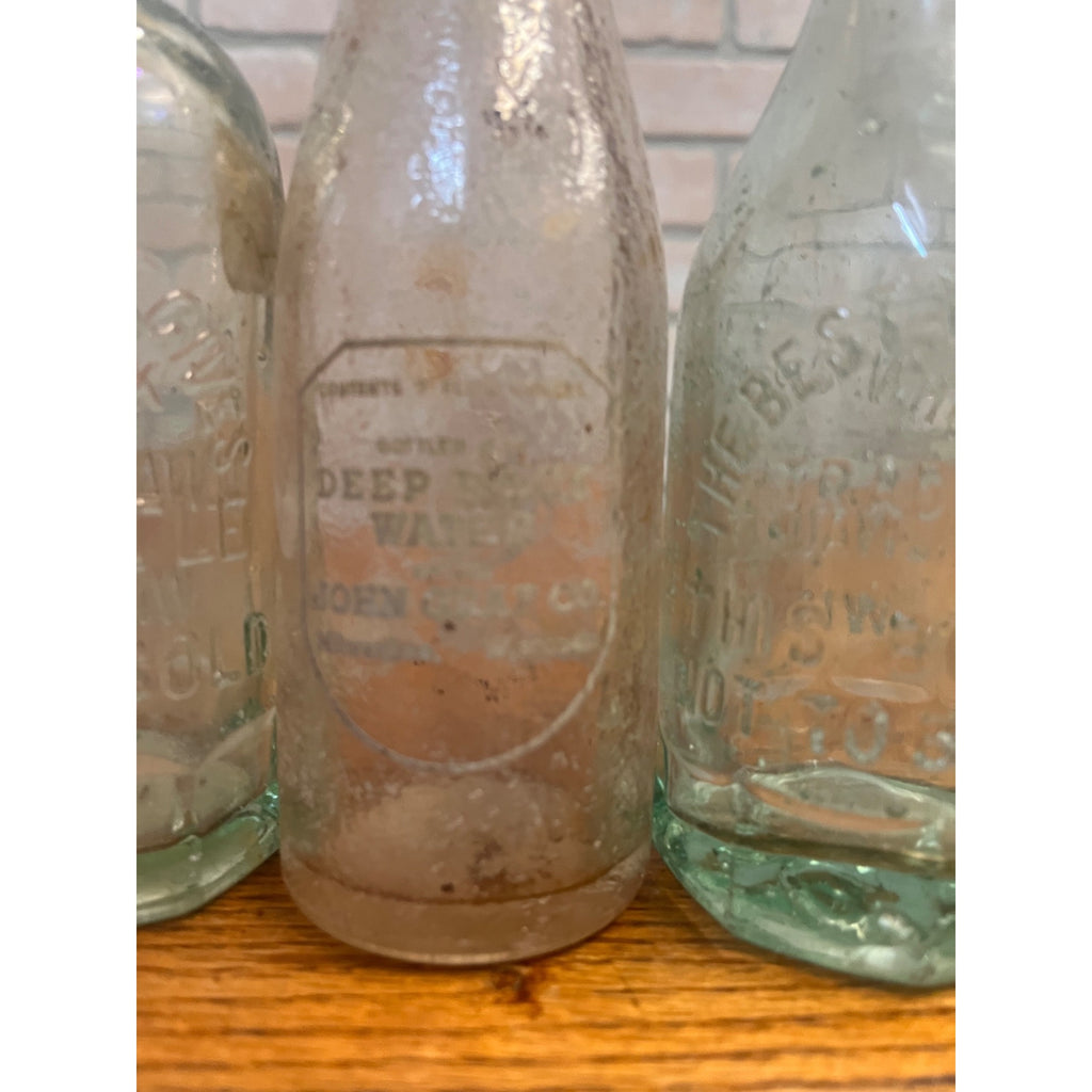Vintage John Graf Soda Bottles Lot (3) Milwaukee Wis Grandpa Grafs