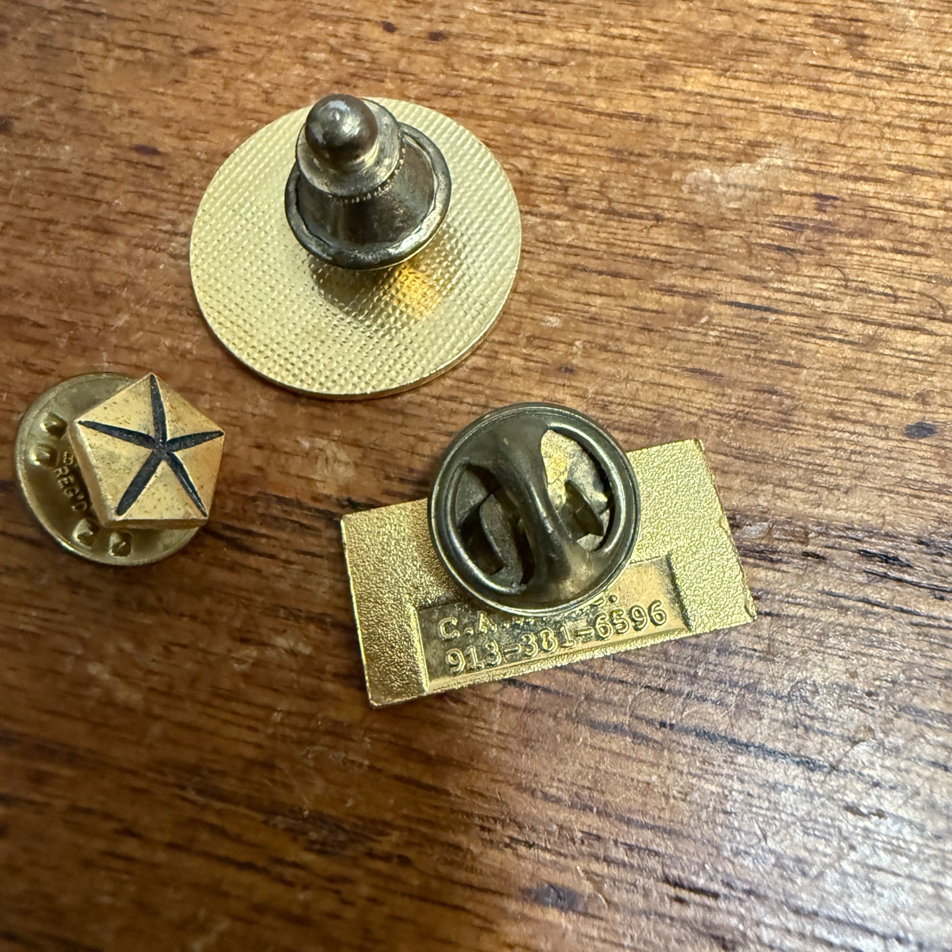 Vintage Lot Ford Lincoln Mercury Chrysler Hat Lapel Pins 50th Anniversary