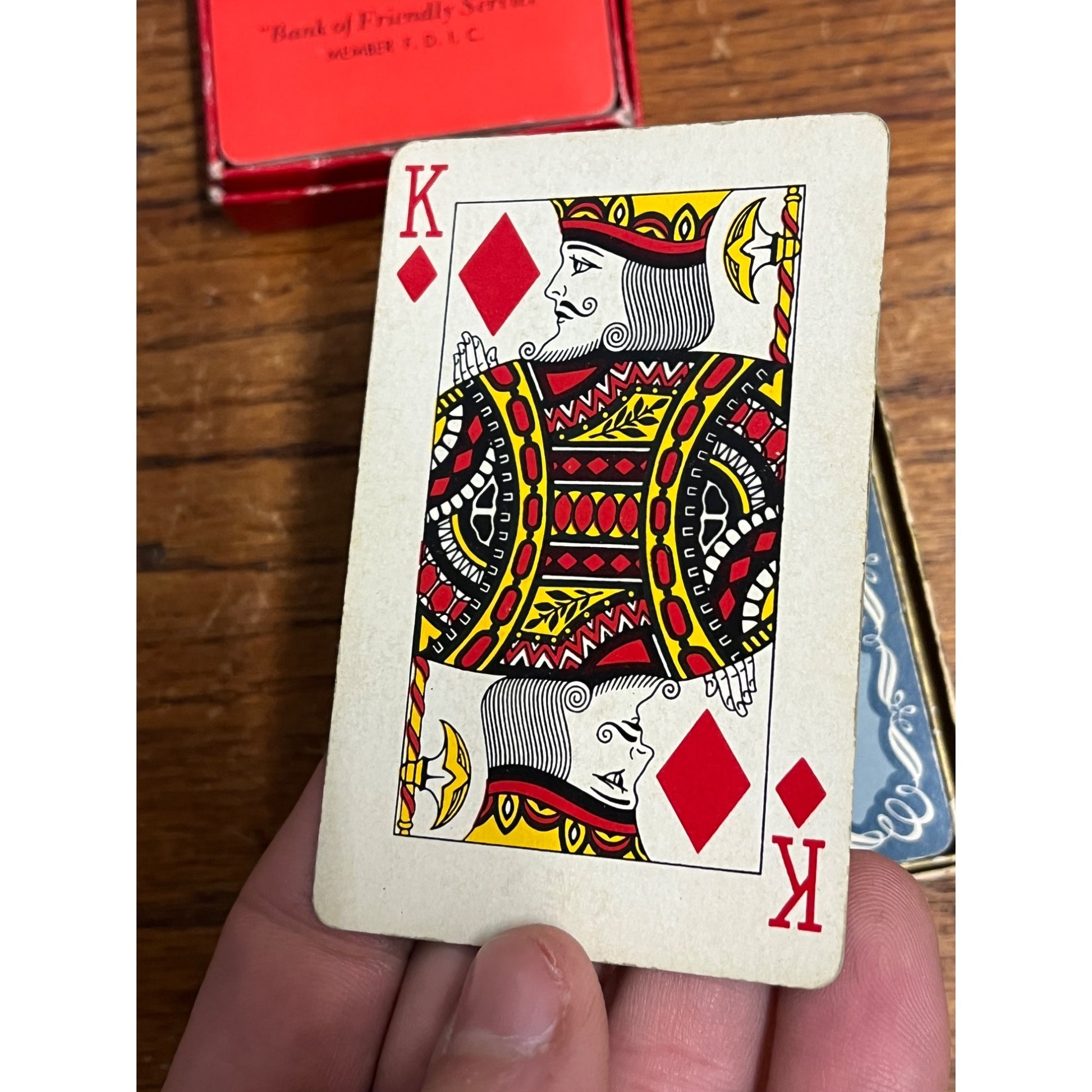 Vintage Lot (2) Fredonia Wisconsin Advertising Playing Cards Neuens Lumber, Bank