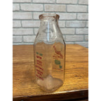 Vintage Westfield Co-Op Dairy Wisconsin Milk Bottle One Pint Glass Wis WI ACL