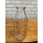 Vintage Westfield Co-Op Dairy Wisconsin Milk Bottle One Pint Glass Wis WI ACL