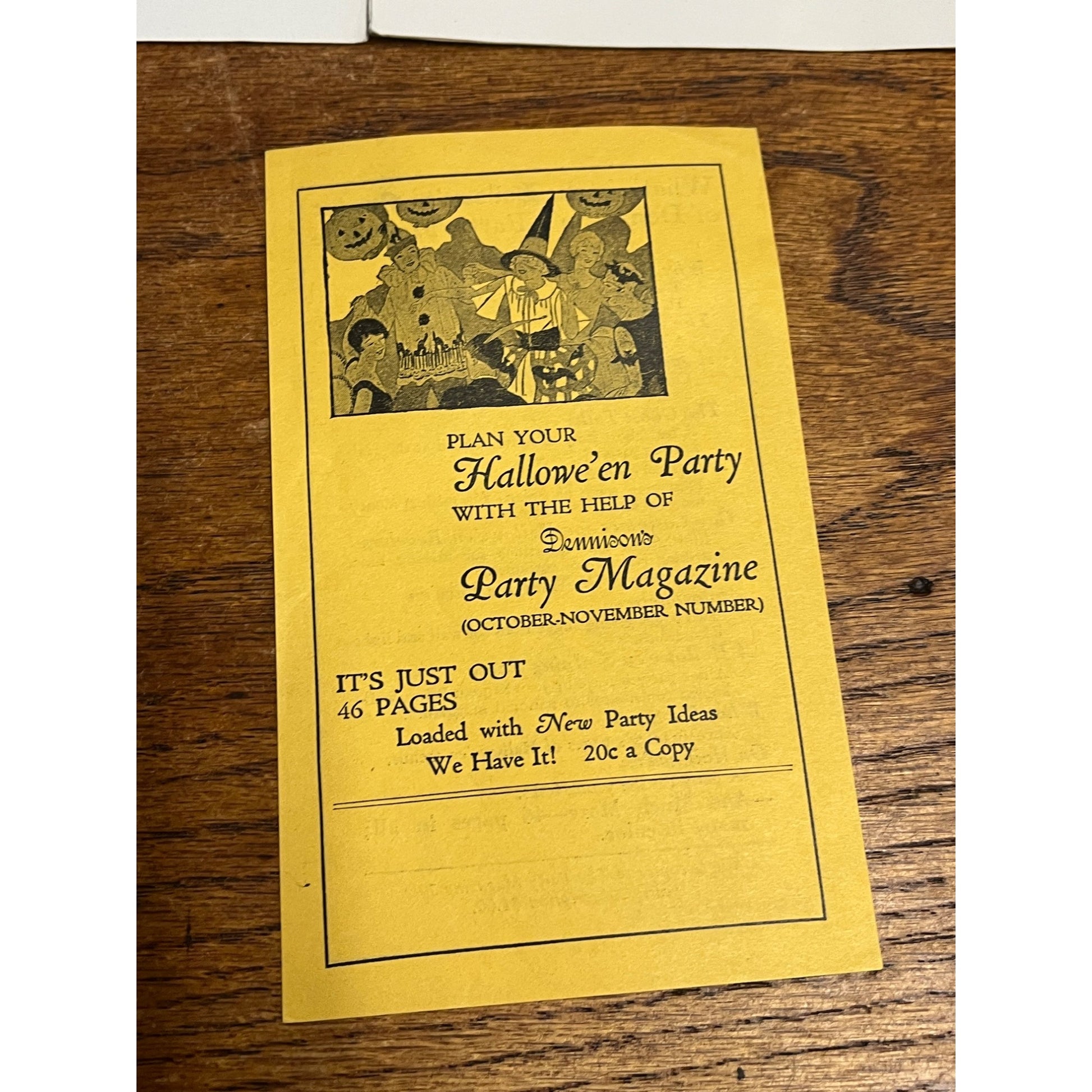 SCARCE Vintage 1927 Dennison Goods For Halloween Thanksgiving Price Book Catalog