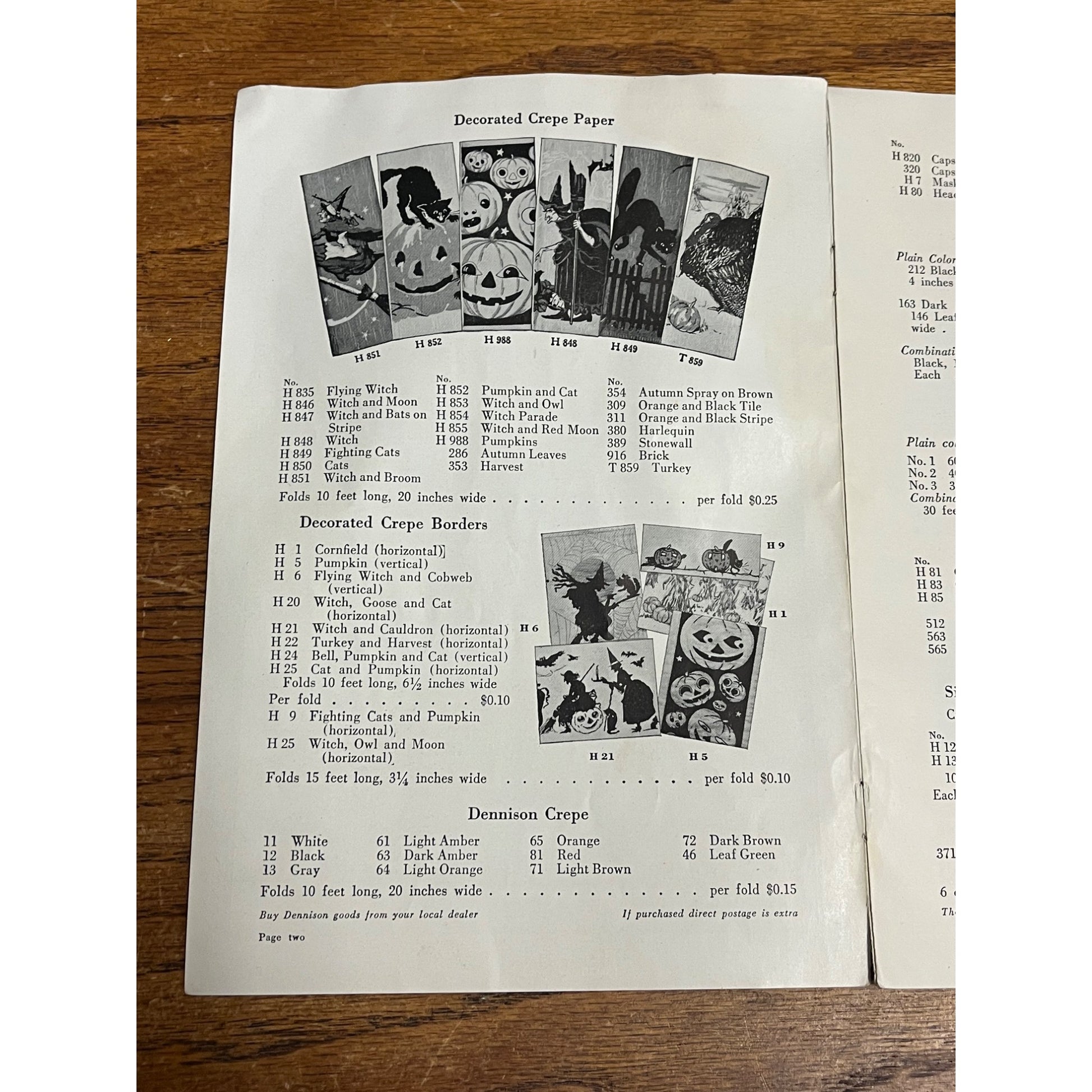 SCARCE Vintage 1927 Dennison Goods For Halloween Thanksgiving Price Book Catalog