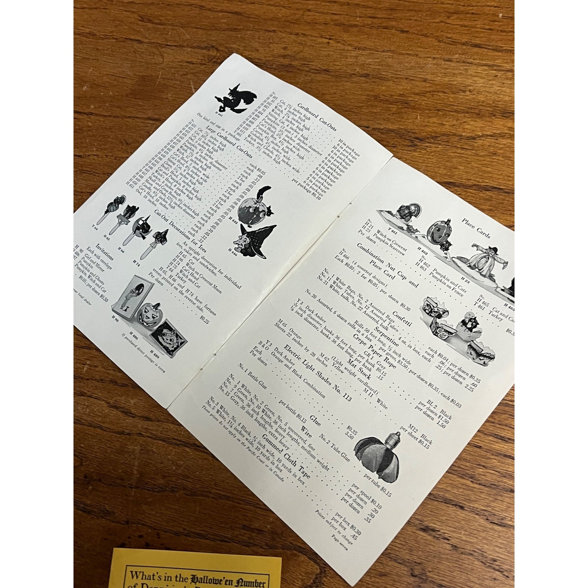 SCARCE Vintage 1927 Dennison Goods For Halloween Thanksgiving Price Book Catalog