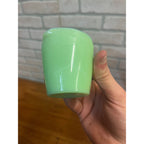 Vintage McKee Green Jadeite Mini Child's Creamer & Teacup Set Uranium Glows