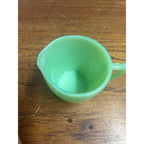 Vintage McKee Green Jadeite Mini Child's Creamer & Teacup Set Uranium Glows