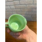 Vintage McKee Green Jadeite Mini Child's Creamer & Teacup Set Uranium Glows