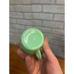 Vintage McKee Green Jadeite Mini Child's Creamer & Teacup Set Uranium Glows