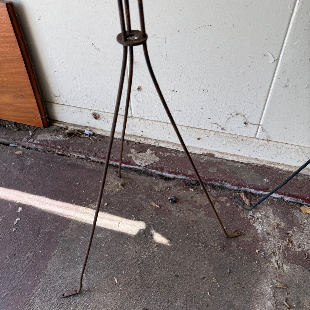 (2) Metal Vintage Lightening Rod Roof Mount Pole Holders Barn Lightning