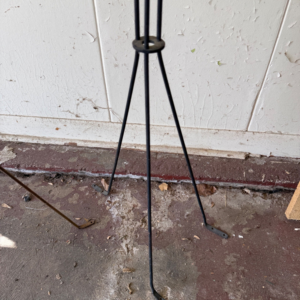 (2) Metal Vintage Lightening Rod Roof Mount Pole Holders Barn Lightning