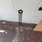 (2) Metal Vintage Lightening Rod Roof Mount Pole Holders Barn Lightning