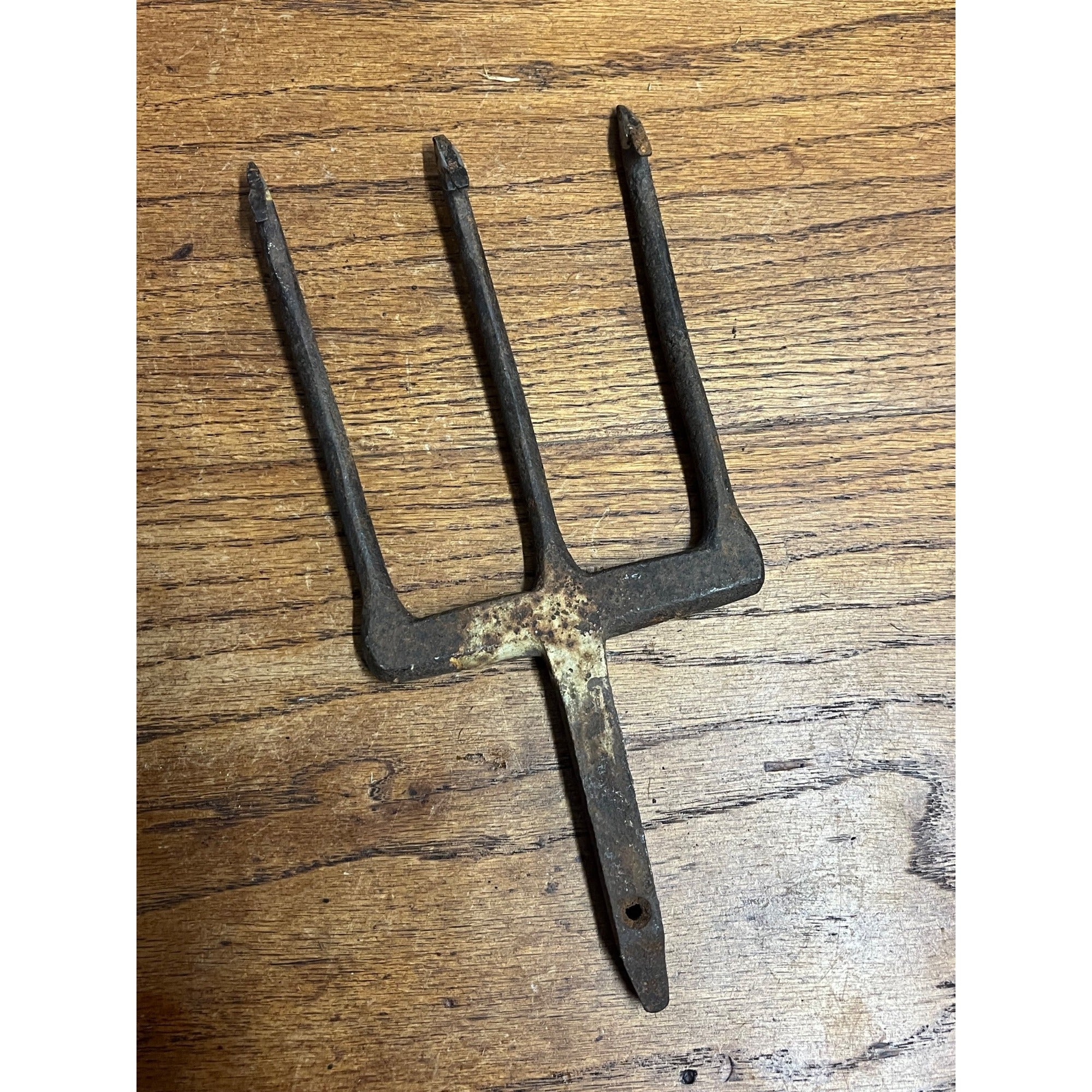 Vintage Metal 3-Tine Prong Fishing Spear Cabin Decor Forged Steel