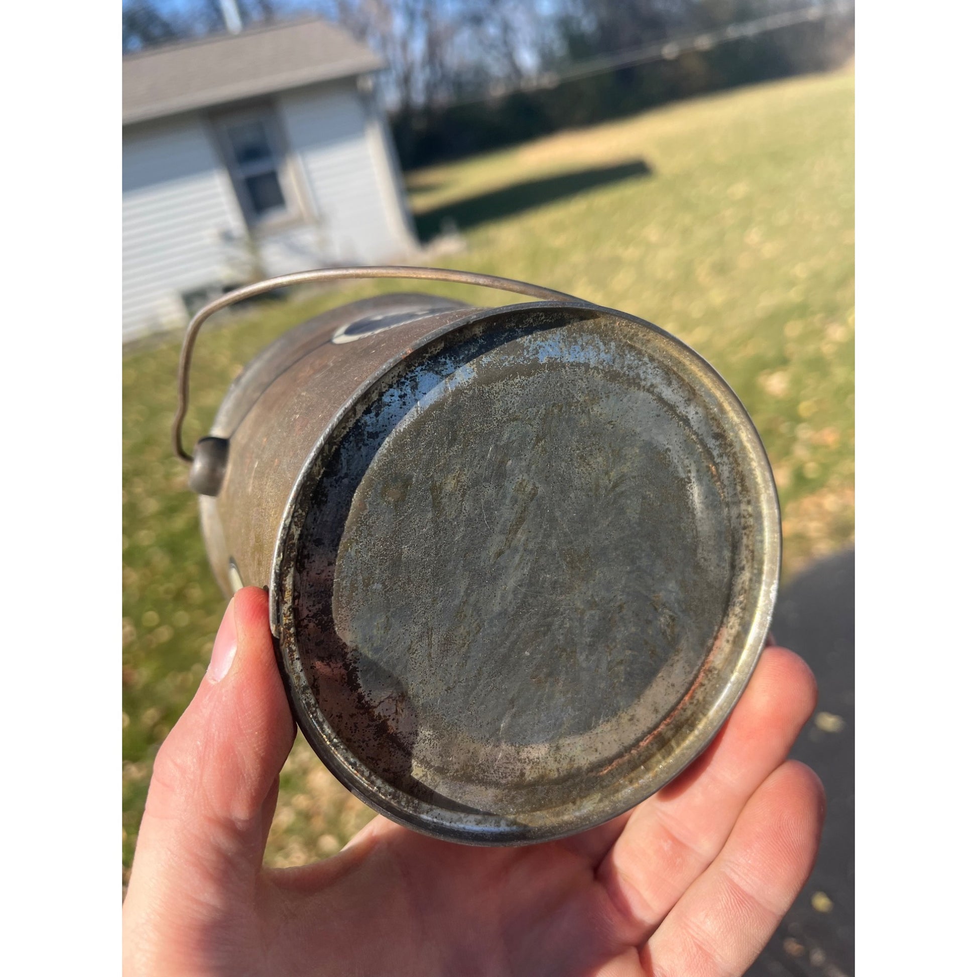 Vintage White Star Pure Lard Advertising tin Pail Plankinton Packing Co. 2lb