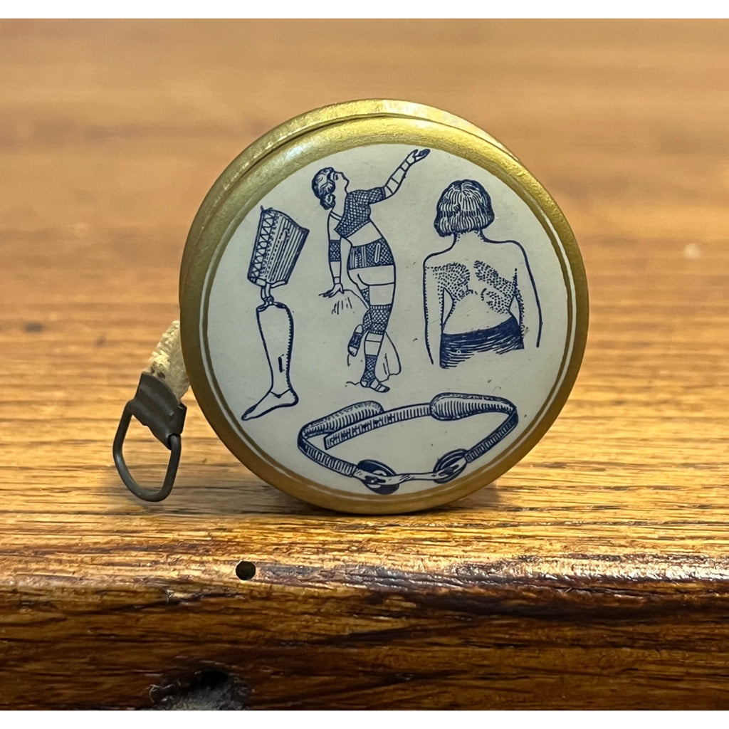 Antique 1920s Illinois Surgical Supply Co. Tape Measure Advertising Celluloid