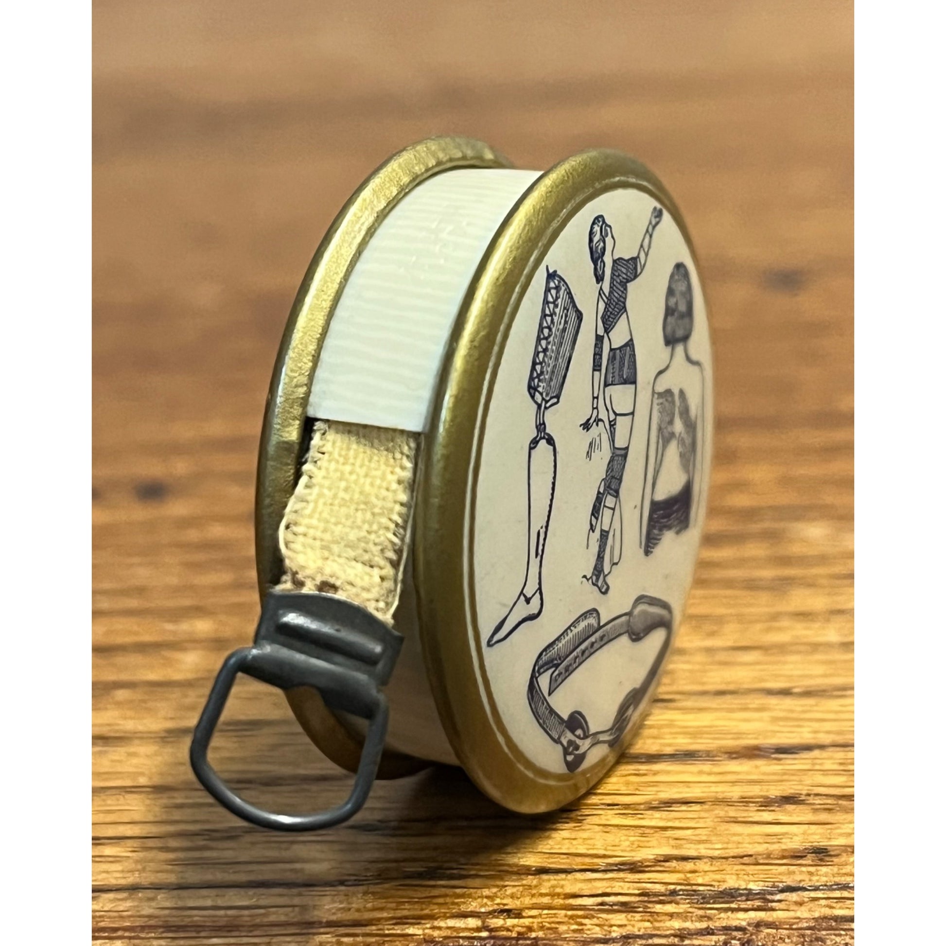 Antique 1920s Illinois Surgical Supply Co. Tape Measure Advertising Celluloid