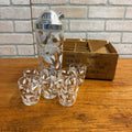 RARE Vintage Royal Ascot Mid-Century Modern Atomic Cocktail Shaker 7pc Set MCM