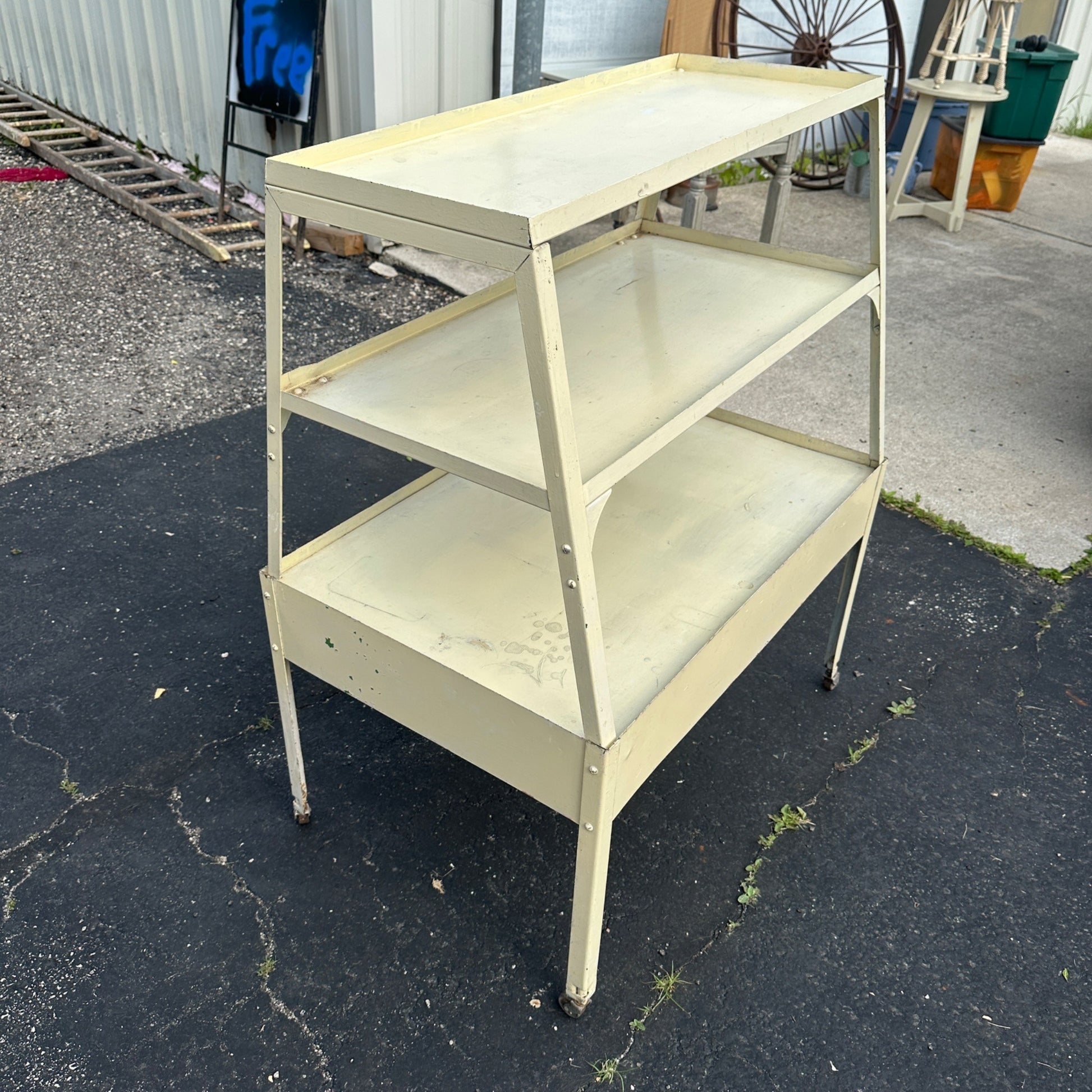 Vintage Store Display Tiered Rack Grocery Store Bread Advertising Shelf