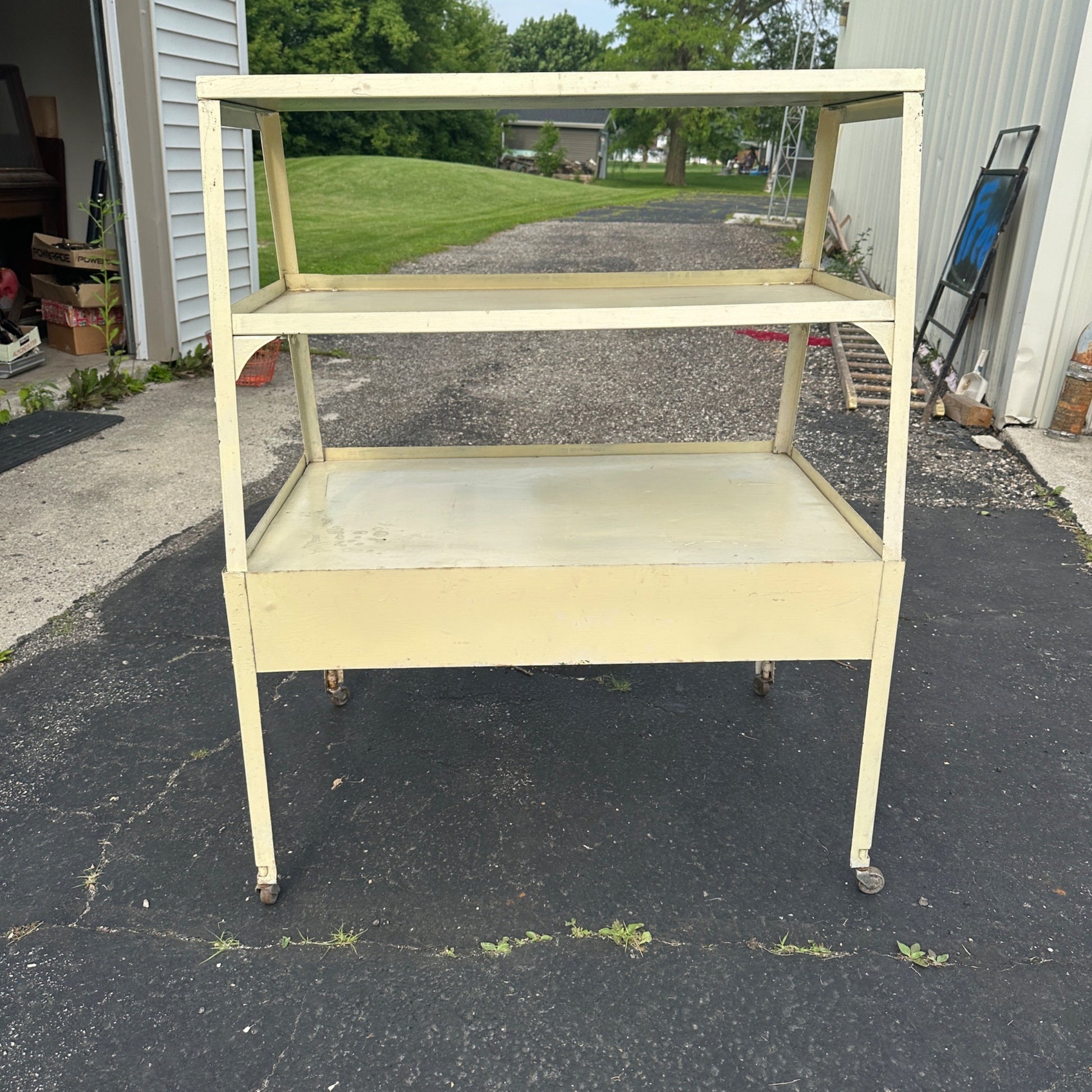 Vintage Store Display Tiered Rack Grocery Store Bread Advertising Shelf