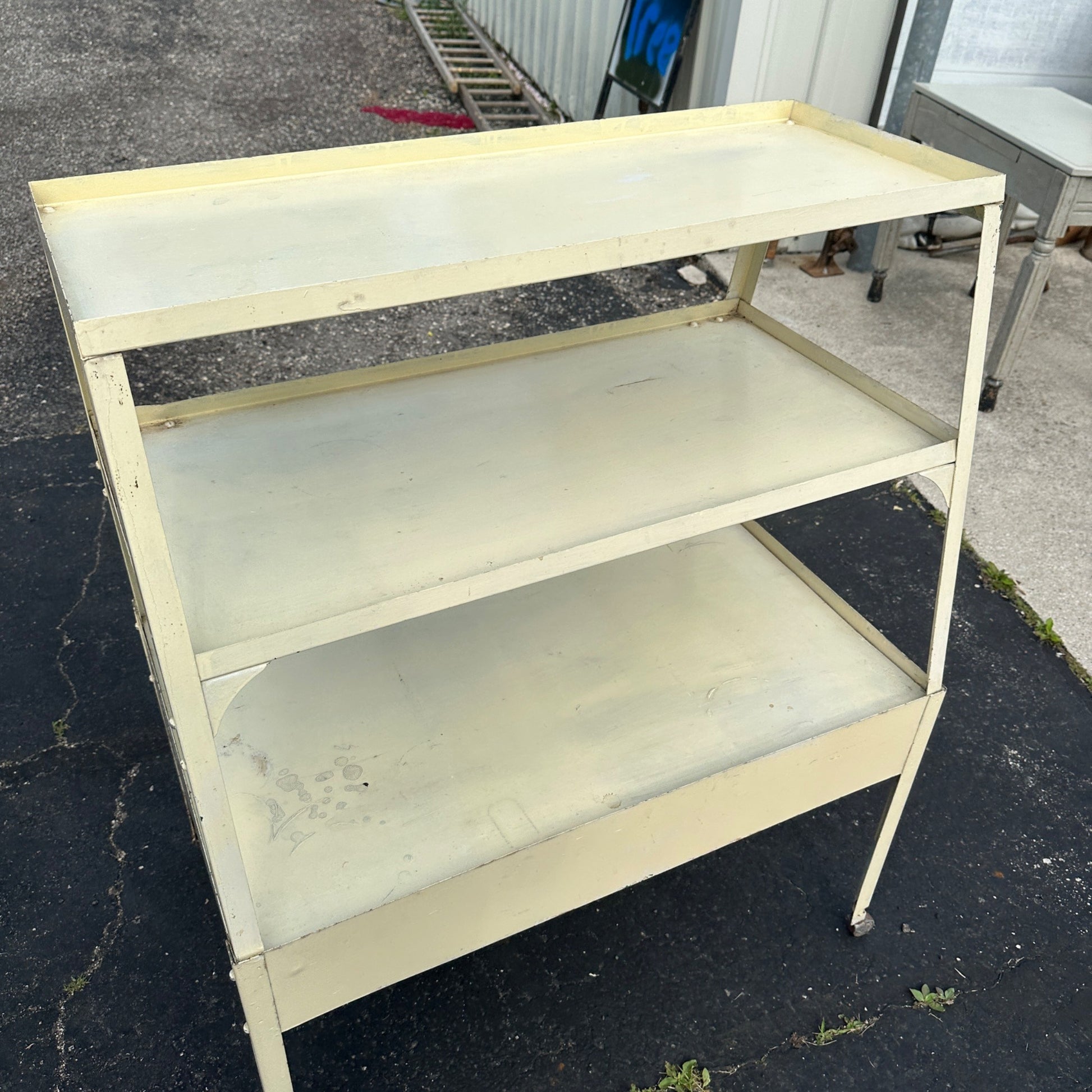 Vintage Store Display Tiered Rack Grocery Store Bread Advertising Shelf