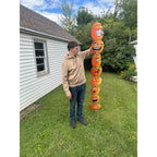 Vintage HUGE 7ft Halloween Beistle Jointed Stacking Jack O Lantern Pumpkins