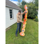 Vintage HUGE 7ft Halloween Beistle Jointed Stacking Jack O Lantern Pumpkins