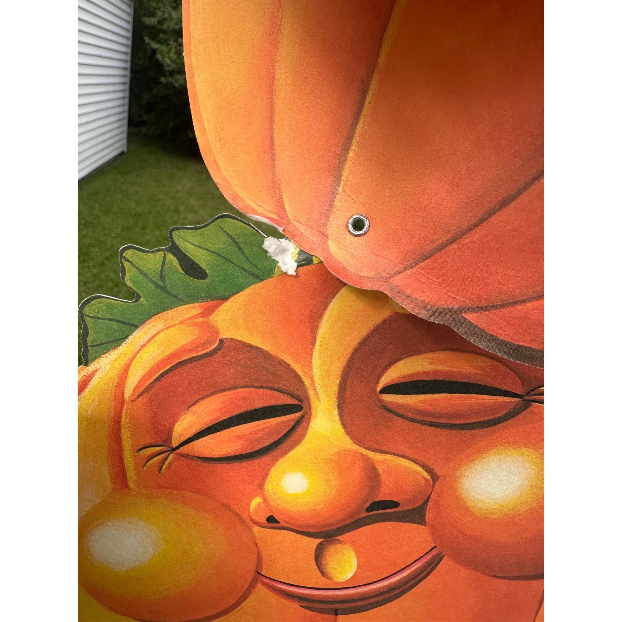 Vintage HUGE 7ft Halloween Beistle Jointed Stacking Jack O Lantern Pumpkins