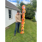 Vintage HUGE 7ft Halloween Beistle Jointed Stacking Jack O Lantern Pumpkins